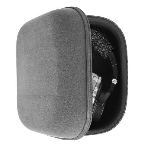 Sac de voyage rigide pour casque Audio-Technica R70X avec intérieur doux microfibre Gris