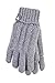 Heat Holders Ladies Knit Gloves, Light Grey Twist, Small/Medium
