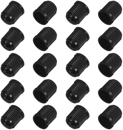 KITUREK 20PCS Tire Valve Stem Caps, Anti-Corrosion Universal for Car, Black