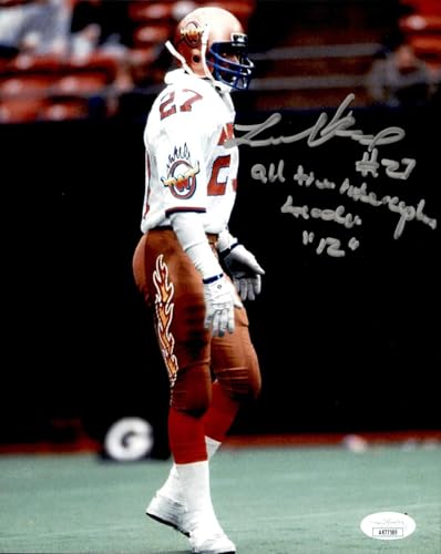 Luther Bradley Signed & Inscribed USFL Arizona Wranglers 8x10 Photo JSA COA - Autographed NFL Photos