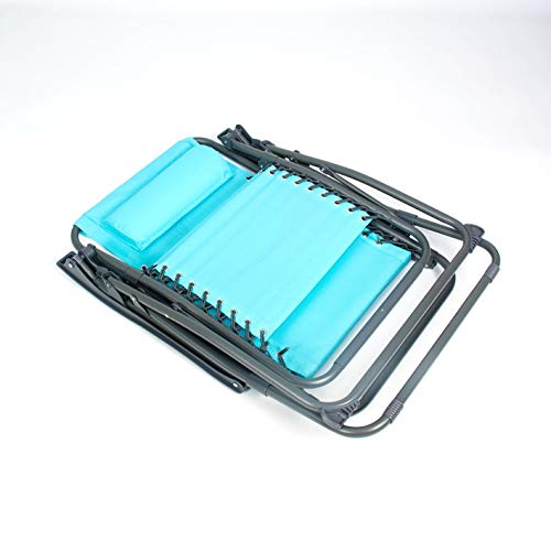 CREVICOSTA QUALITY MARK MARCAS DE CALIDAD - CREVILLENTE 2007 - Sillón de Playa Plegable, reclinable y de 4 Posiciones. Textilene (Turquesa)