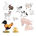 Terra Bauernhoftiere und Babys Figuren – Schafe, Hunde, Kälber, Hasen und mehr – Realistische Tierfiguren Set, Kinder Bauernhof Spielzeug ab 3 Jahre