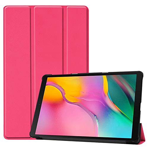 TenYll Samsung Galaxy Tab A 10.1 2019 Case, Premium Quality PU Leather Case Shell Lightweight Stand Case Cover for Samsung Galaxy Tab A 10.1 2019 Tablet -Rose red