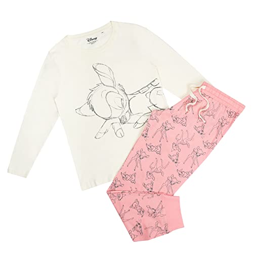 Cotton Soul Disney, Bambi Sketch - Pijama largo para mujer, multicolor, multicolor, M