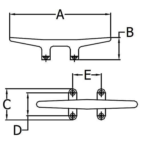 ROPE CLEAT NICKEL 4.5