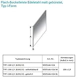 Montaje: atornillar 25 metros Rodapié / zócalo TYP 80-15 (acero inoxidable cepillado y revestido / 61610-8 94° GL) - perforado