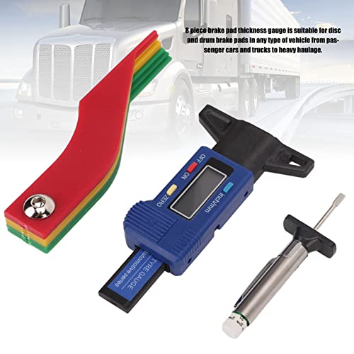 Medidor de profundidade do piso do pneu Aramox, medidor digital do piso do pneu com código de cores