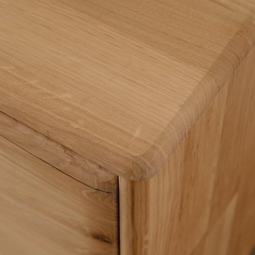 Lomadox Wohnwand Wohnmöbel Set in Eiche massiv geölt 2-teilig, 1 Wandboard, 1 Lowboard – Bild 5