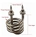 DHVIJA Spiral Stainless Steel Immersion Heater Iron Head Distilled Water Heating Element 220V 380V Joyous (Color : 3000W, Size : 110V)