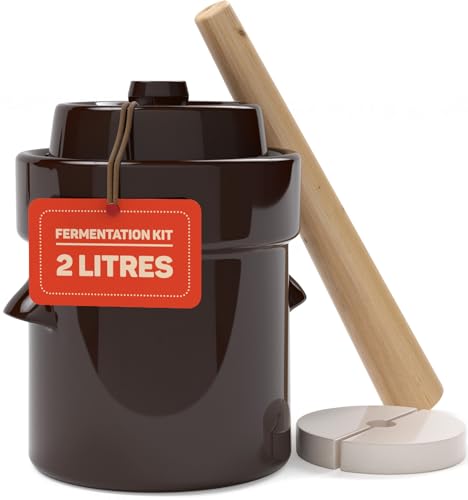 Kenley Gärtopf 2 Liter, Steingut-Topf zum Gären oder...