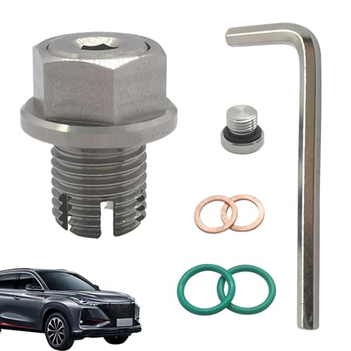 Tapon De - Valvula De Acero Inoxidable Y Arandela De Junta Torica - Kit De Tornillos Para Carter De | Para Reparacion De Motor En Coches Camiones Remolques SUVs Caravanas Vehiculos