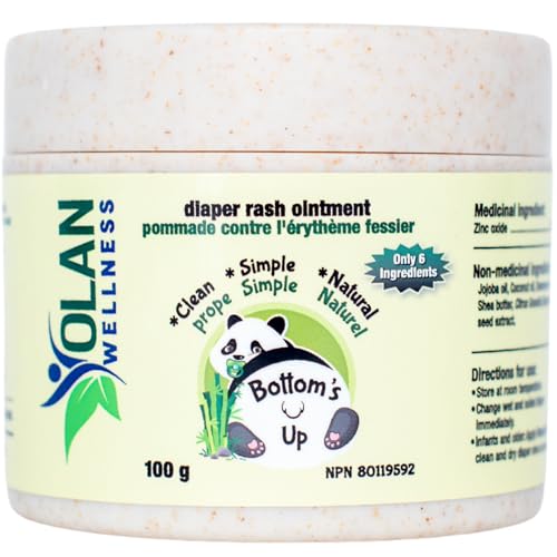 Olan Wellness Diaper Rash Cream - Natural Ingredient Ointment for Baby Bottom Sensitive Skin, Soothes, Heals, and Protects With Zinc Oxide Cream - Baby Skin Care (3.52 ounces)