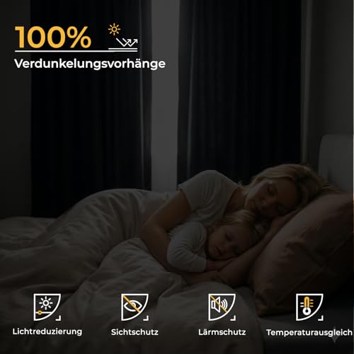 INOVADAY 100% Verdunklungsvorhänge 2 Stück 245 cm Lang,Vorhäng Blickdicht Thermovorhang Kälteschutz Vorhang Hellbeige,Gardinen Schlafzimmer Wohnzimmer,H 245 x B 140 cm