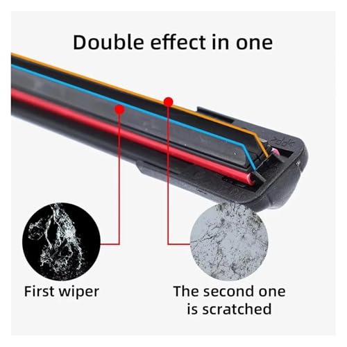 Escobilla limpiaparabrisas impermeable JU con doble gancho estable para coche 6