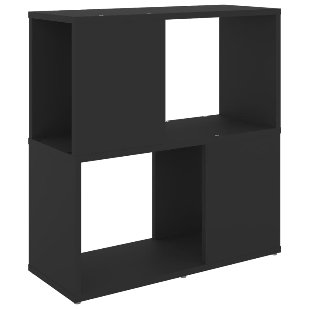 vidaXL Book Cabinet - 60x24x63 cm Black Colour, Engineered Wood Material, Modern Design, Free Standing, Ideal for Home Decor, Book/DVD Organisation. — image 1