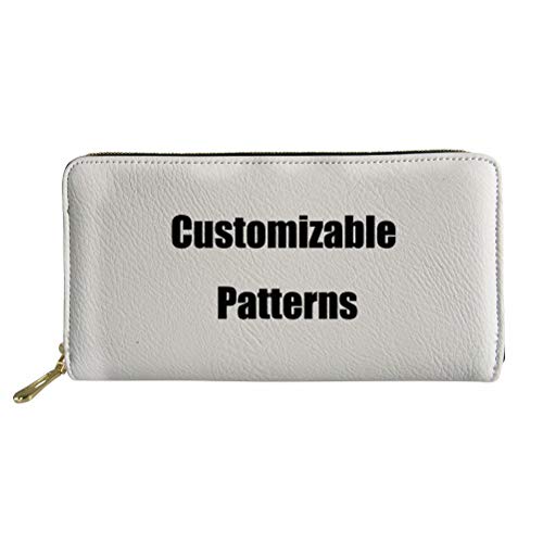 Printed Wallets for Women Girls PU Leather Hand Purse Waterproof Long Style Clutch Travel Shopping Handbag Money Clip with Card Slots RFID Blocking Zip Around