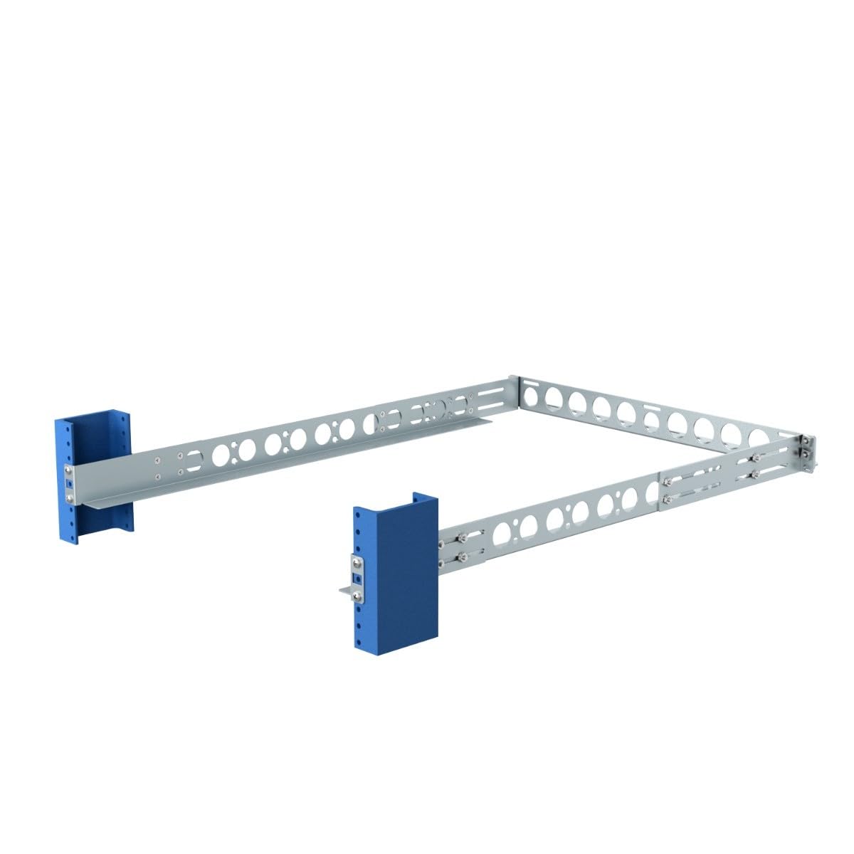 RackSolutions 1U 2-Post Universal Rack Mount Rail Kit for All Servers with Cable Management Bar - Dell HP IBM Lenovo