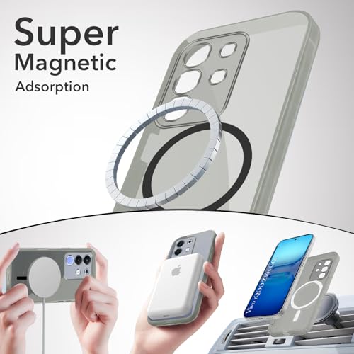 Image of Jkobi Lifetime Anti-Yellow MagSafe Compatible Clear Back Cover Case for Vivo iQOO Z10x (Sleek Hard Crystal | Shockproof and Camera Protection)