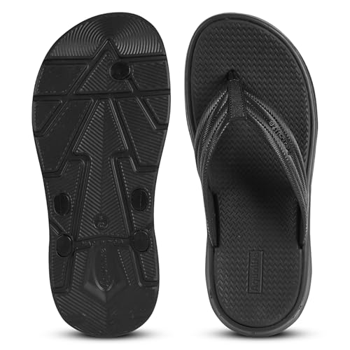 Image of Aqualite NEO-276 Men Slide Slippers with Comfotable EVA Sole Slip-On Flat Flip Flops, Sliders, Chappal & Comfort Insole Slipper for Men