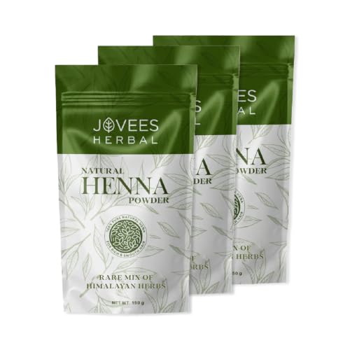 Image of Jovees Herbal Mehandi /Henna Powder | With Amla, Shikakai & Brahmi Powder | For Extra Conditioning | Control Hair Fall & Repairs Damaged Hair 150g (pack of 3)