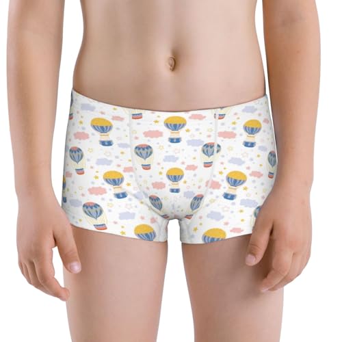 Boys' Cotton Boxer Brief Soft Underwear-Hot Air Balloon