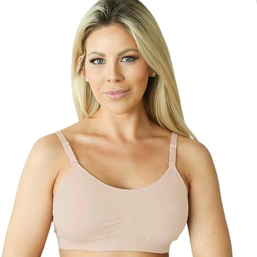 Image of Scoopneck Seamless Bras for Women | Wireless Full Coverage Push Up Womens Sports Bra | One Size /Large