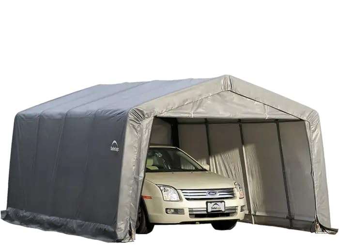 ShelterLogic Replacement Cover Kit Only No Frame-12x16x8 Peak 90550 (7.5oz Gray)