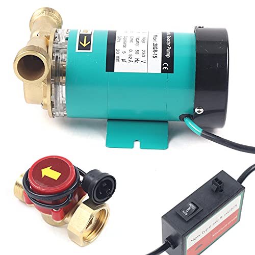YNAADYH Bomba de impulso bomba de refuerzo de 120 W fábrica de agua doméstica jardín bomba de agua caliente automática presión doméstica bomba adicional, bomba con interruptor de agua