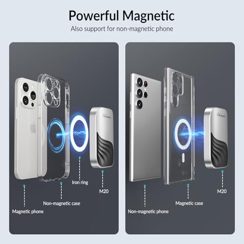 Image of GiGimundo 2TB Magnetic Portable SSD, External SSD Up to 2000MB /s with USB-C 3.2 Gen 2x2, 4K ProRes HDR Record and Store, External Solid State Drives Compatible with iPhone 17 /16 /15 Pro Max, Tablet