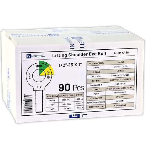 Image of Carton of 90 Pcs Lifting Shoulder Eye Bolts 1 /2 inch-13 X 1