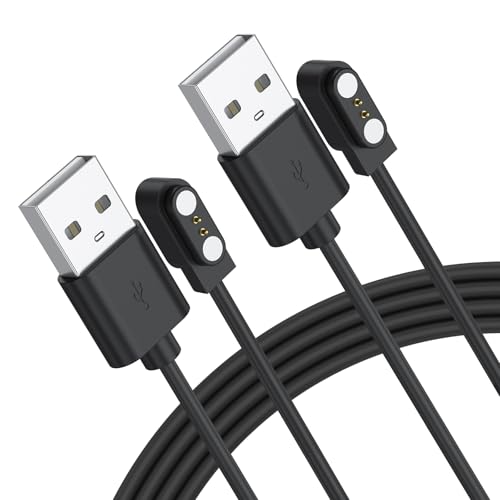 Vancle 2 Pack VeryFit Smartwatch Charger Cable Magnetic USB Charging Cable for Veryfit Smart Watch ID205L ID205U IDW28 ID207 IDW13 IDW15 IDW19 ID208 Plus ID208BT ID206 and More