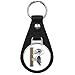 Cartoon Woodpecker Keychain Black Premium Leather Key Chain with Key Ring