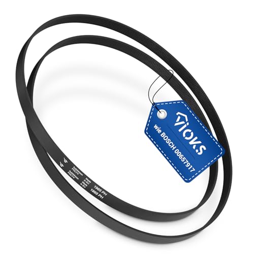 VIOKS Correa trapezoidal para secadora Bosch 00657917 1965 PH 8 Indesit C00319919 Correa de transmisión para secadora – Correa acanalada para secadora Siеmens IQ300 / IQ500 Dryer/Avantixx