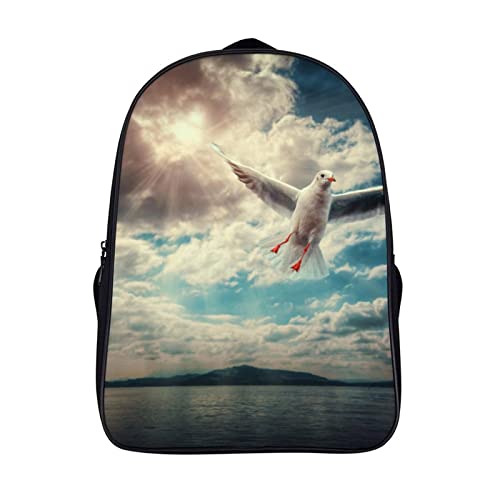 Mochila 3D Cool de gaviota unisex para adolescentes y estudiantes