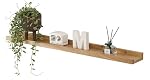 Gieanoo – Gieanoo Bilderleiste Holz,60cm Eiche Regal Massiv Schwebereg