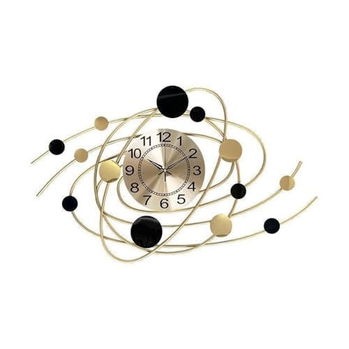 Horloge murale universelle dorée pour une décoration intérieure chic