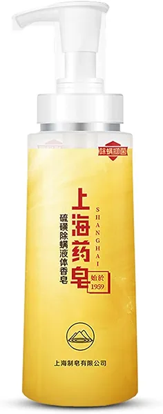 Bee & Flower Sulfur Soap Liquid Shampoo & Body Wash - Daily Head to Toe Skin Care Product for Men and Women - 16.8 Fl Oz - Pack of 1