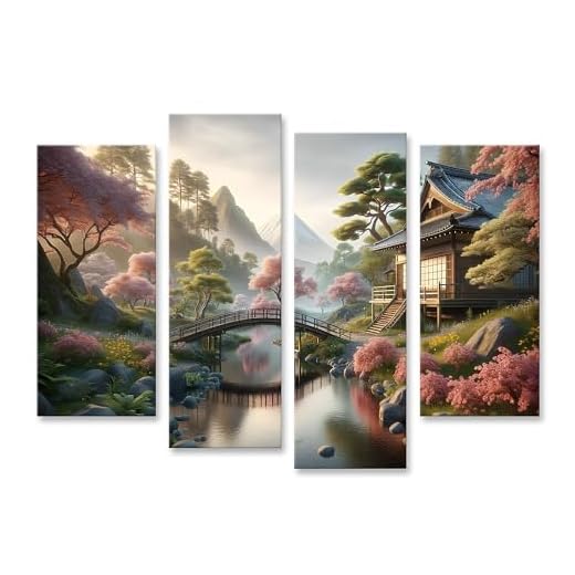 islandburner Cuadro sobre lienzo hiper-realista que representa el entorno japonés. Debe ser trad detallado cuadros murales carteles