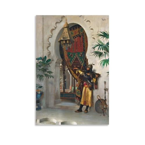 Tableau orientaliste La Sentinelle de Theodoros Ralli poster art 40x60 cm pour salon