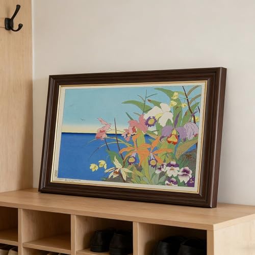 Impression sur toile fleurs Paul Jacoulet décoration murale 30x45cm - 3