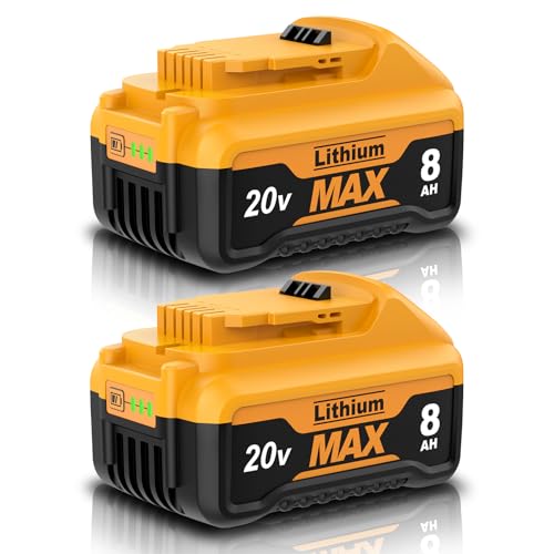 Nonbliep 2Pack 8.0Ah DCB206 Battery for Dewalt 20V Max Tools