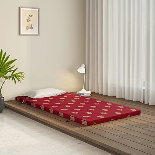 Image of Livshine Tri-Fold Soft Foam Mattress | PU Foam 3 Folding | Medium Firm Mattress for Travelling 72 x 30 Inch