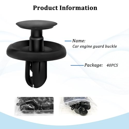 Image of 40PCS Push-Type Retainer Clips, Nylon Car Bumper Fender Engine Splash Shield Under Cover Fasteners, Compatible with Most Vehicles, Replace OEM 90467-07201