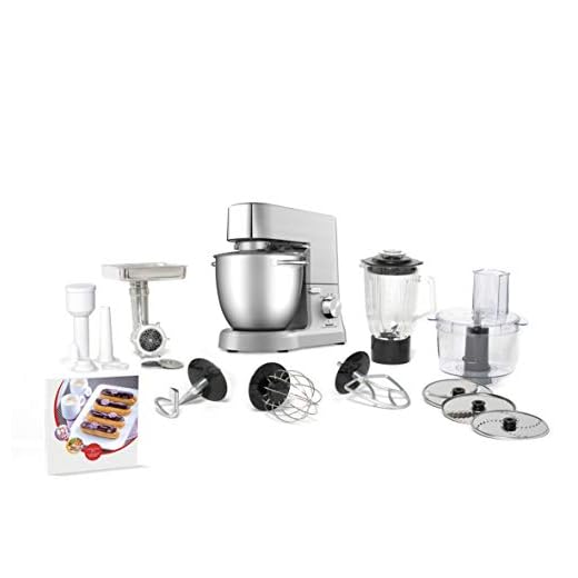 Tefal QB813D - Robot de cocina (6,7 L, Metálico, Acero inoxidable, Giratorio, Mezcla, Mezcla, 2,6 L, Metal)