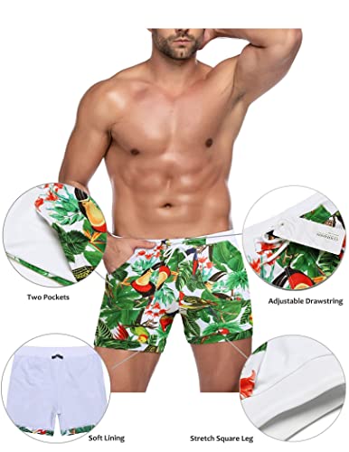 Coofandy Men Bathing Suit Stretch Swimsuit Trunks Sexy Swimwear Square Cut Swimsuit #TOP3