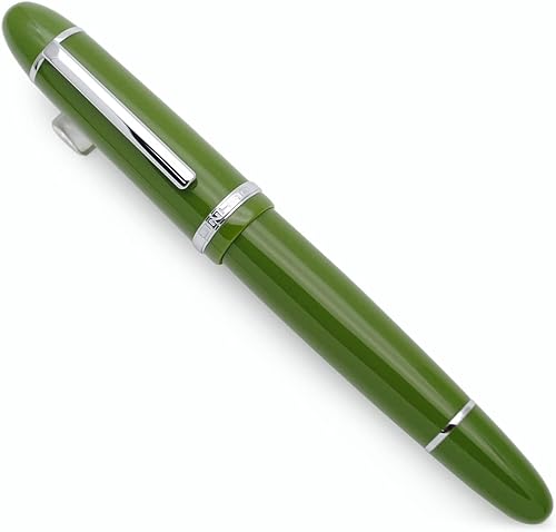 JINHAO X159 - Pluma estilográfica (F Nib 0.020 in, verde aguacate con clip plateado)