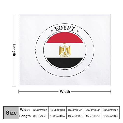 Couverture lit flanelle peluche drapeau Égypte finitions premium