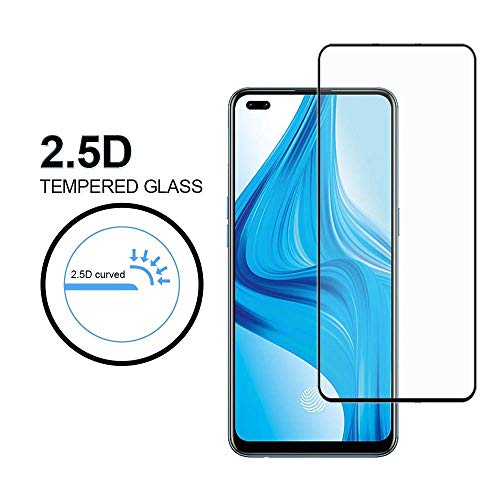 Image of Screen Protector for Oppo A93 | Reno 4 (Black) Tempered Glass Edge-to-Edge 6D Screen Guard With Installation Kit