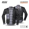 Tornado Impact Men’s Lined Motorcycle Shirt – CE Level 2 Armored Flannel Jacket – Water-Resistant Aramid Protection – Stylish Biker Riding Shirt (UK, Alpha, XXL, Regular, Regular, Grey-Black) #5