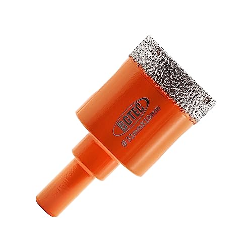Dry Diamond Drill Bit, BGTEC 1pc 1-1/4" 32mm Hole Saw for Granite,Marble,Masonry, Concrete, Tile/Ceramic, Glass